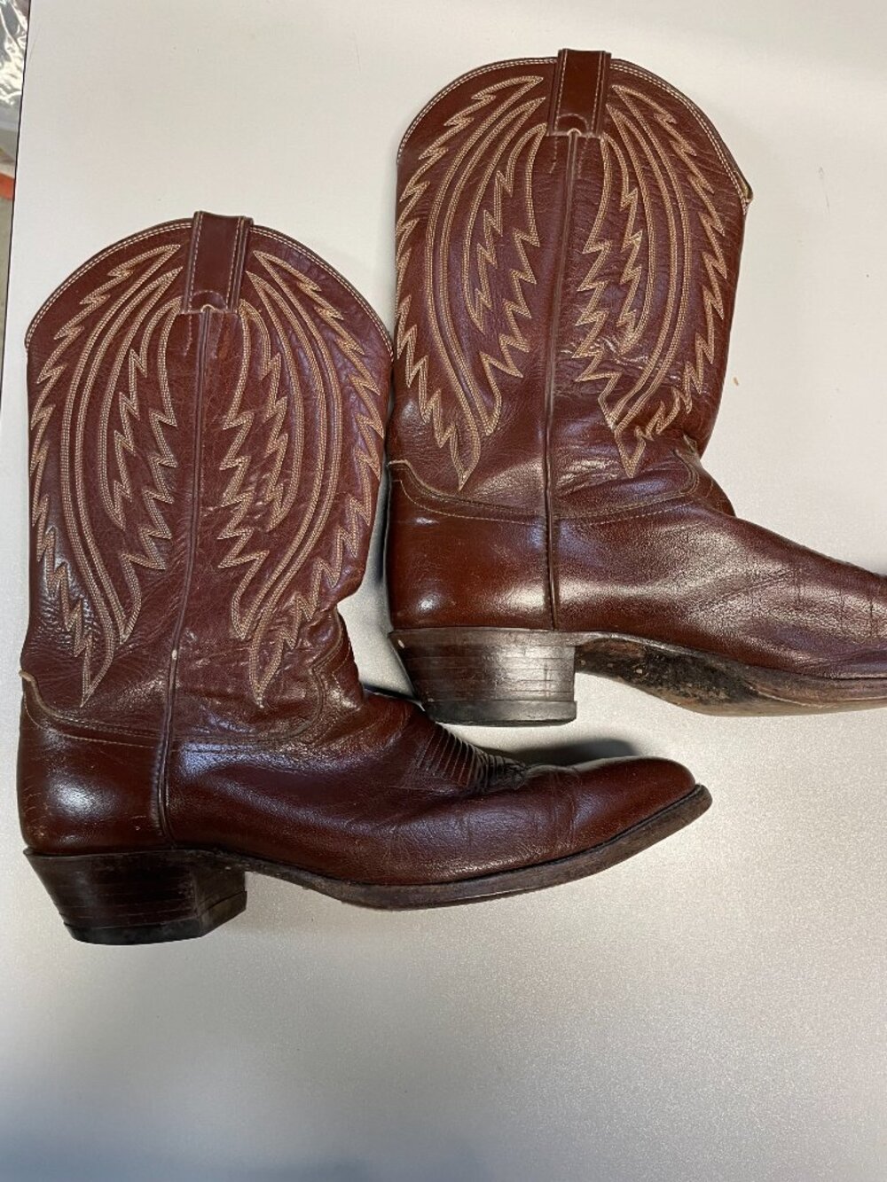 JUSTIN BOOTS Men's 1220 Cowboy Western Boots Size 11.5D In Brown